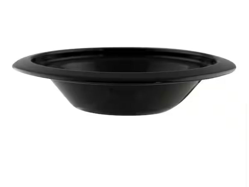 6 in. 2-Small and 8 in. 2-Large Drip Bowl in Black Porcelain (4-Pack)