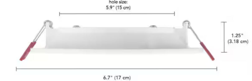 Premium Series 6 in. LED, 2-Level Lumen Select, InfinitiEdge Slim Canless Recessed Light, Adjustable CCT
