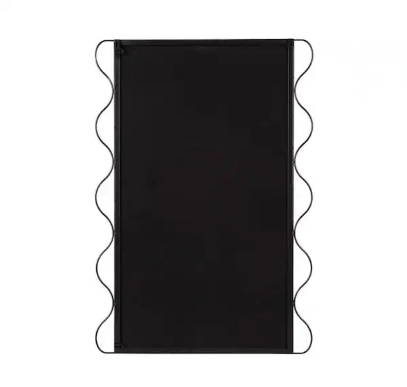 Wriggle Black 24 in. W x 35 in. H Irregular Metal Framed Mirror