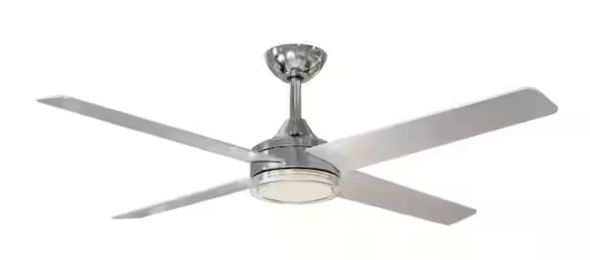 Mercer II 52 in. Indoor Brushed Nickel Standard Ceiling Fan with CCT LED Included with Remote Control Included