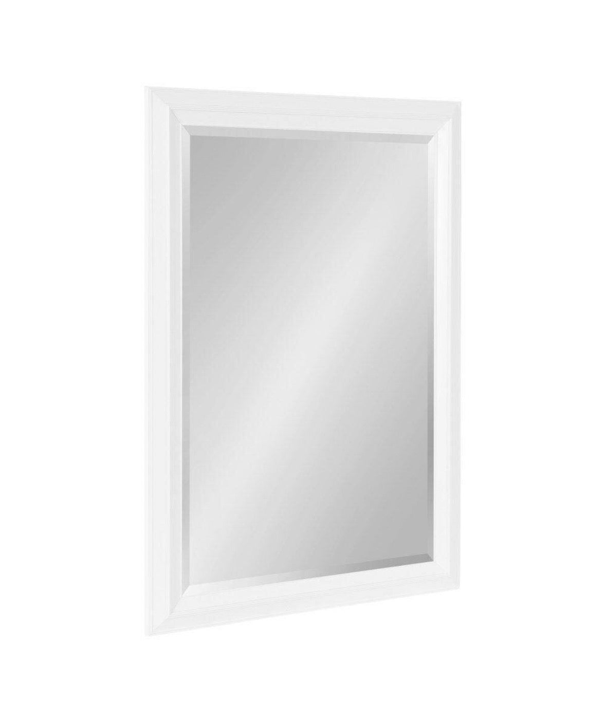 Whitley 23.97 in. W x 33.97 in. H White Rectangle Transitional Framed Decorative Wall Mirror