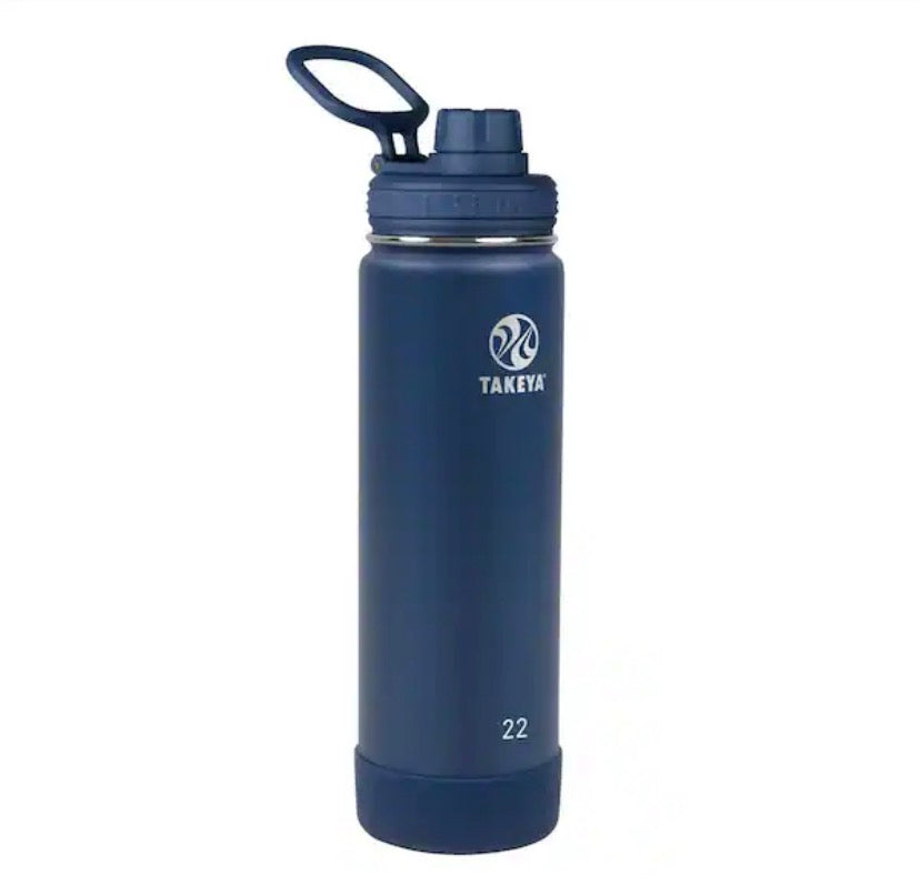 22 oz. Midnight Actives Insulated Stainless Steel Spout Bottle