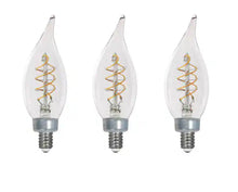 Load image into Gallery viewer, 40-Watt Equivalent BA11 Dimmable Candelabra E12 Fine Bendy Filament LED Vintage Edison Light Bulb Soft White (3-Pack)

