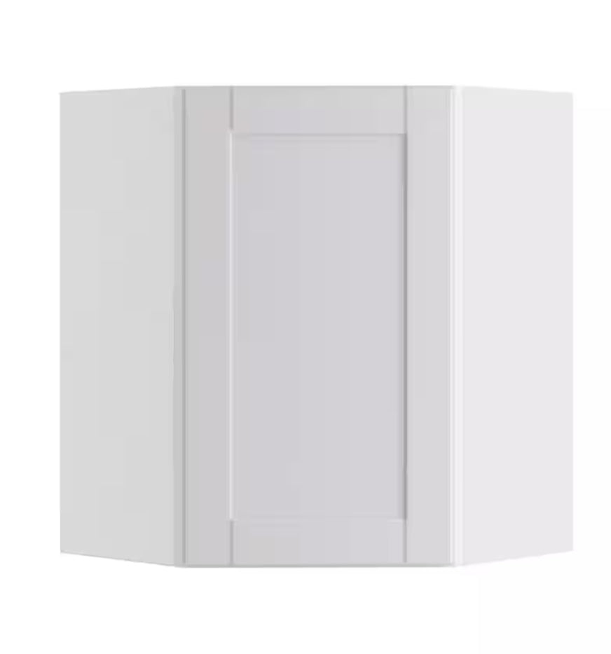 Richmond Verona White Plywood Shaker Ready to Assemble Corner Kitchen Cabinet Soft Close 20 in W x 12 in D x 30 in H
