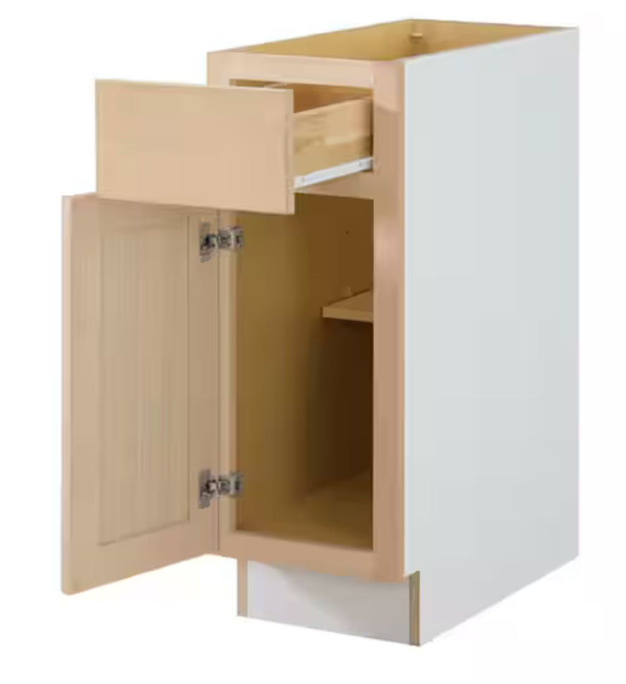 12 in. W x 24 in. D x 34.5 in. H Ready to Assemble Base Kitchen Cabinet in Unfinished with CLICKREADY Technology
