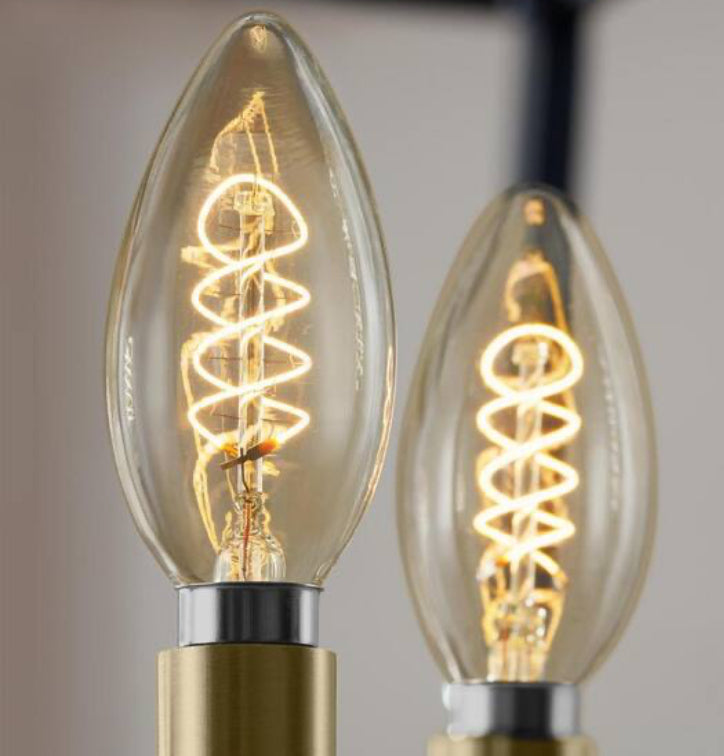 40-Watt Equivalent B11 Dimmable E12 Candelabra Fine Bendy Filament LED Vintage Edison Light Bulb Warm White (3-Pack)