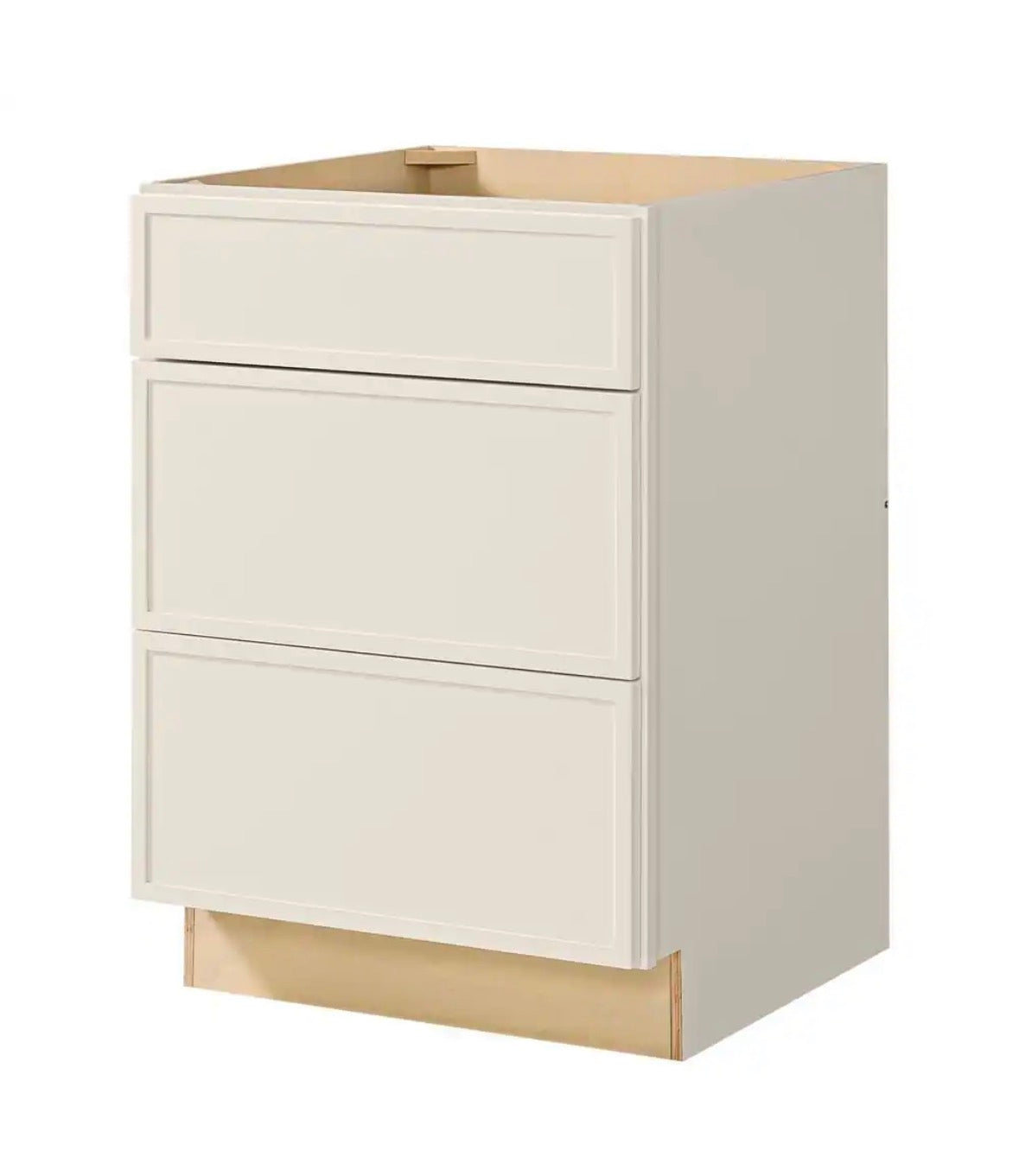 Leyton 24 in. Wx 24 in. Dx 34.5 in. H Ready to Assemble Plywood Slim Shaker Drawer Base Kitchen Cabinet in Antique White