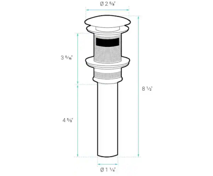 1.75 in. Residential Sink Drain in Chrome