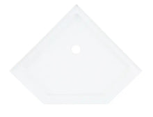 Load image into Gallery viewer, Classic 38 in. L x 38 in. W Corner Shower Pan Base with Center Drain in White
