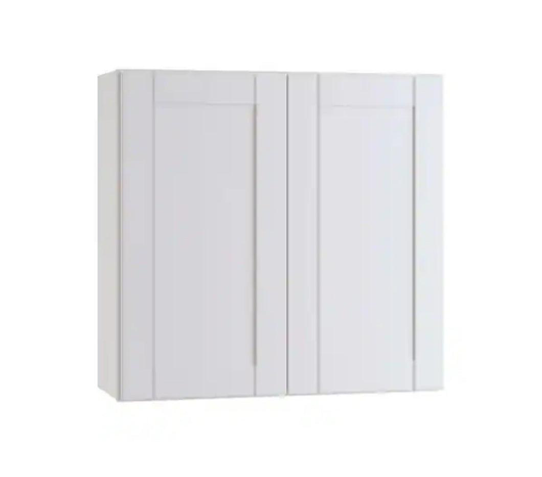 Richmond Verona White Shaker Ready to Assemble Wall Kitchen Cabinet with Soft Close 24 in.x 30 in. x 12 in.