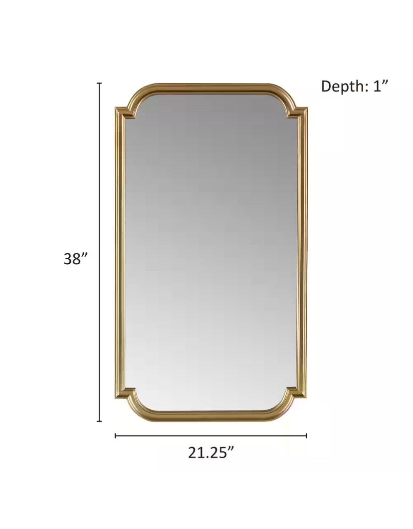 Adelaide 21.25 in. W x 38 in. H Gold Wall Mirror