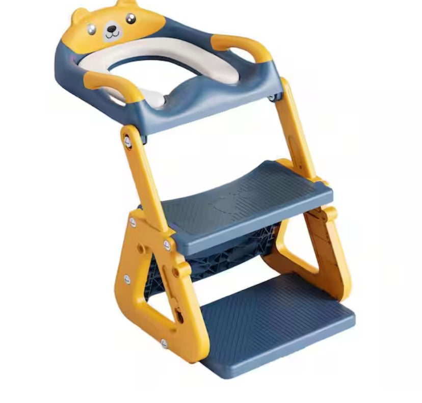 2-in-1 Toddler Potty Training Toilet Chair with Step Stool Ladder, Potty Training Seat for Kids, Boys, Girls, Blue