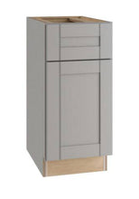Load image into Gallery viewer, Richmond Vesuvius Gray Plywood Shaker Ready to Assemble Base Kitchen Cabinet Soft Close 15 in W x 24 in D x 34.5 in H

