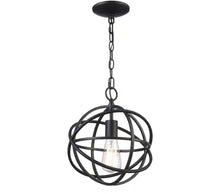 Load image into Gallery viewer, Sarolta Sands 1-Light Black Mini Pendant Light Fixture with Caged Orb Metal Shade

