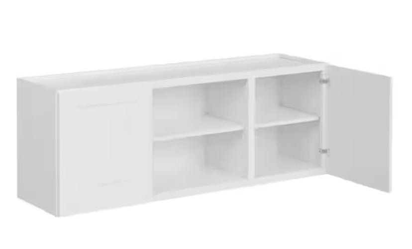 Greenwich Verona White 23 in. H x 60 in. W x 12 in. D Plywood Laundry Room Wall Cabinet with 3 Shelves