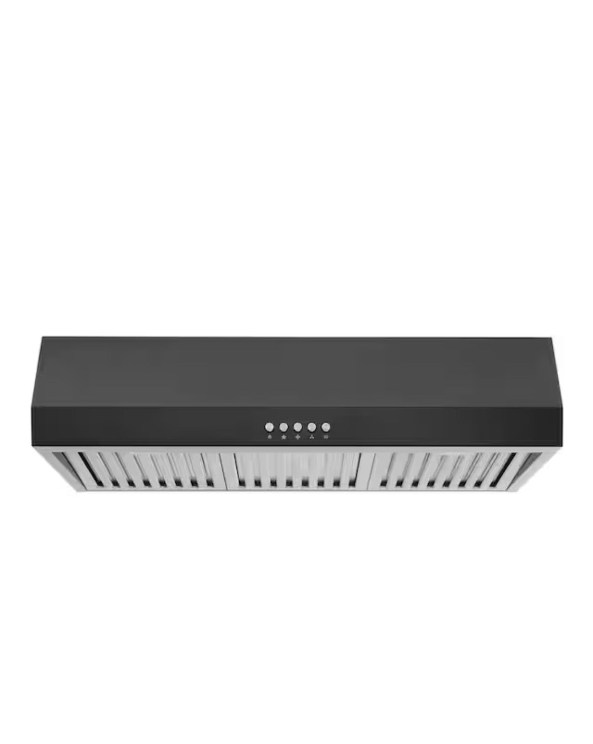 Sarela 30 in. W x 7 in. H 500CFM Convertible Under Cabinet Range Hood in Black with LED Lights and Filter
