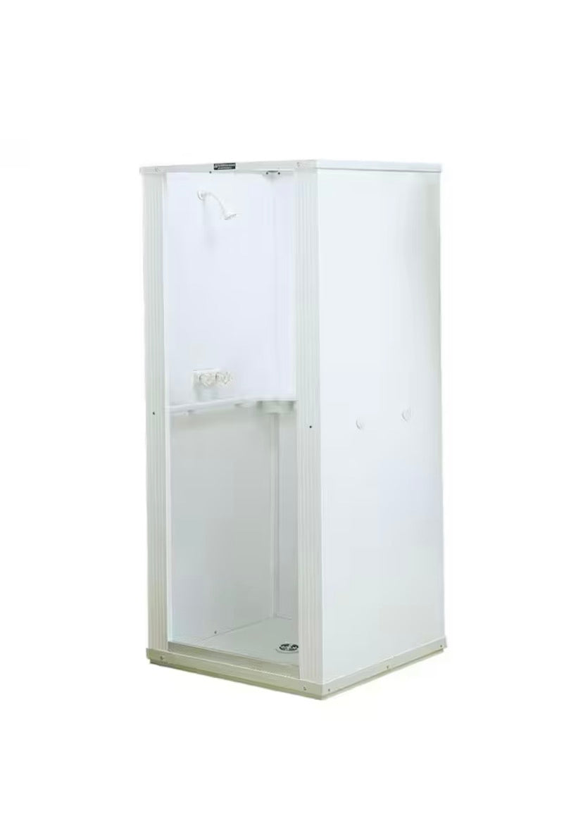 32 in. x 32 in. x 75 in. Shower Stall with Standard Base in White