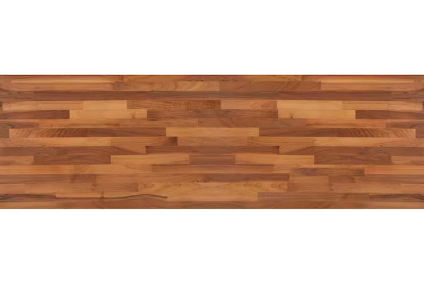 6 ft. L x 39 in. D Finished Engineered Walnut Butcher Block Countertop Island with Standard Edge