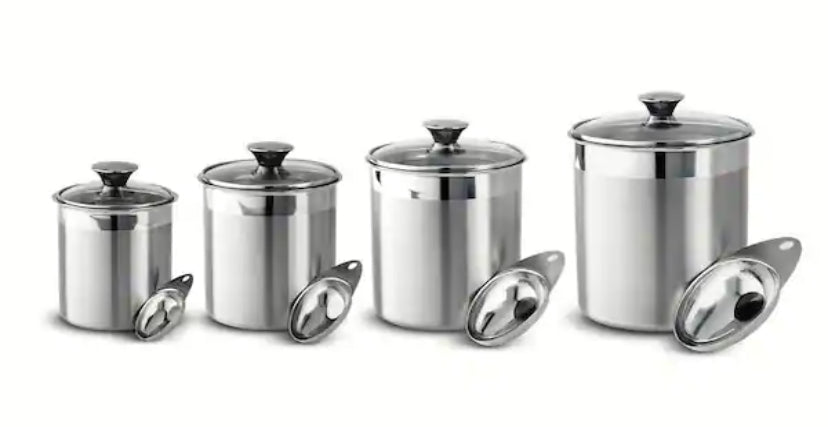 Gourmet 8-Piece Covered Canister and Scoop Set
