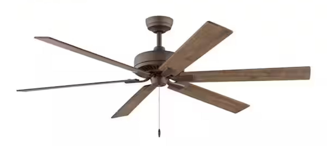 Dalton 60 in. Indoor/Covered Outdoor DC Motor Flat Bronze Ceiling Fan