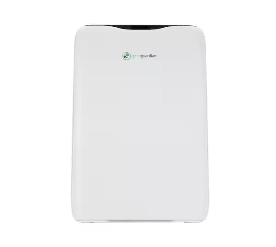 728 sq. ft. HEPA Pure Filter Console Air Purifier 18 in. White for Home, Timer, Wildfire Smoke, Dust, Odors, Allergens
