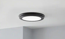 Load image into Gallery viewer, 13 in. Matte Black Selectable LED Flush Mount
