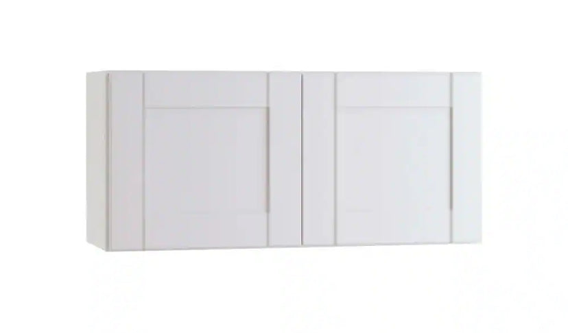 Richmond Verona White Plywood Shaker Ready to Assemble Wall Kitchen Laundry Cabinet Sft Cls 36 in W x 12 in D x 18 in H
