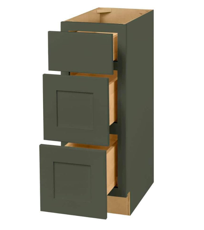 Avondale 12 in. W x 21 in. D x 34.5 in. H Ready to Assemble Plywood Shaker Drawer Base Bath Cabinet in Fern Green