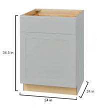 Load image into Gallery viewer, Avondale 24 in. W x 24 in. D x 34.5 in. H Ready to Assemble Plywood Shaker Base Kitchen Cabinet in Dove Gray
