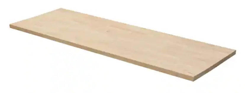 8ft L x 25 in. D x 1.5 in H Unfinished Hevea Butcher Block