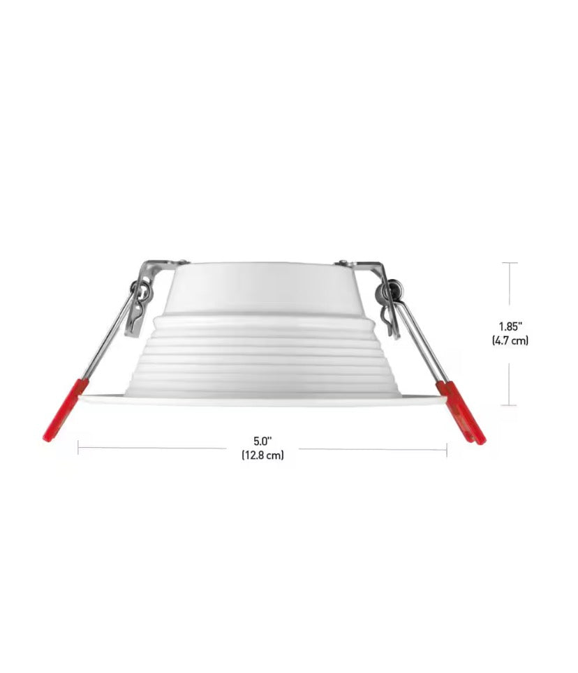 Elite Series 4 in. LED DuoBright, 3-Level Lumen Select, Deep Baffle Canless Recessed Light, Adjustable CCT