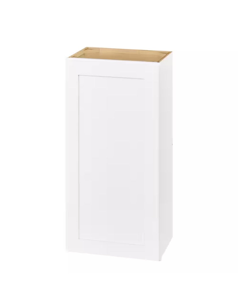 Avondale Shaker Alpine White Ready to Assemble Plywood 18 in Wall Kitchen Cabinet (18 in W x 36 in H x 12 in D)