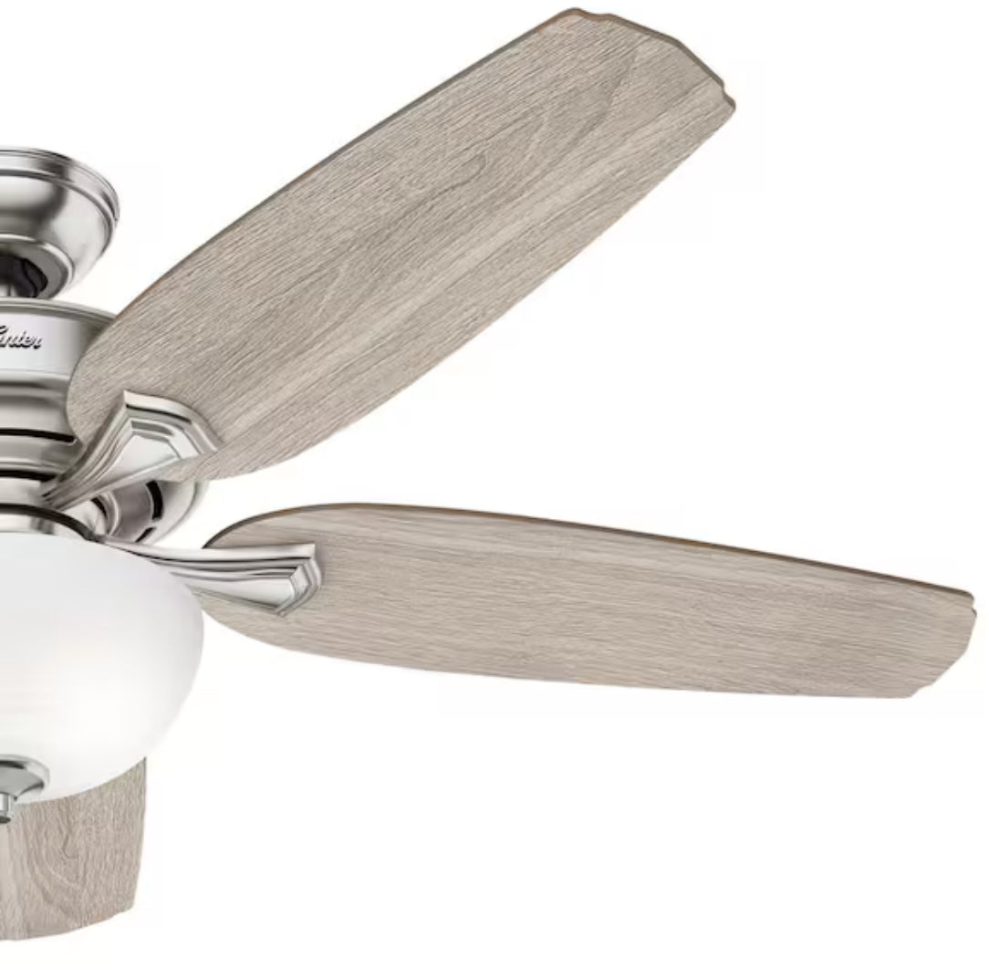 Channing 54 in. Hunter Express Indoor Brushed Nickel Ceiling Fan with Remote and Light Kit Included