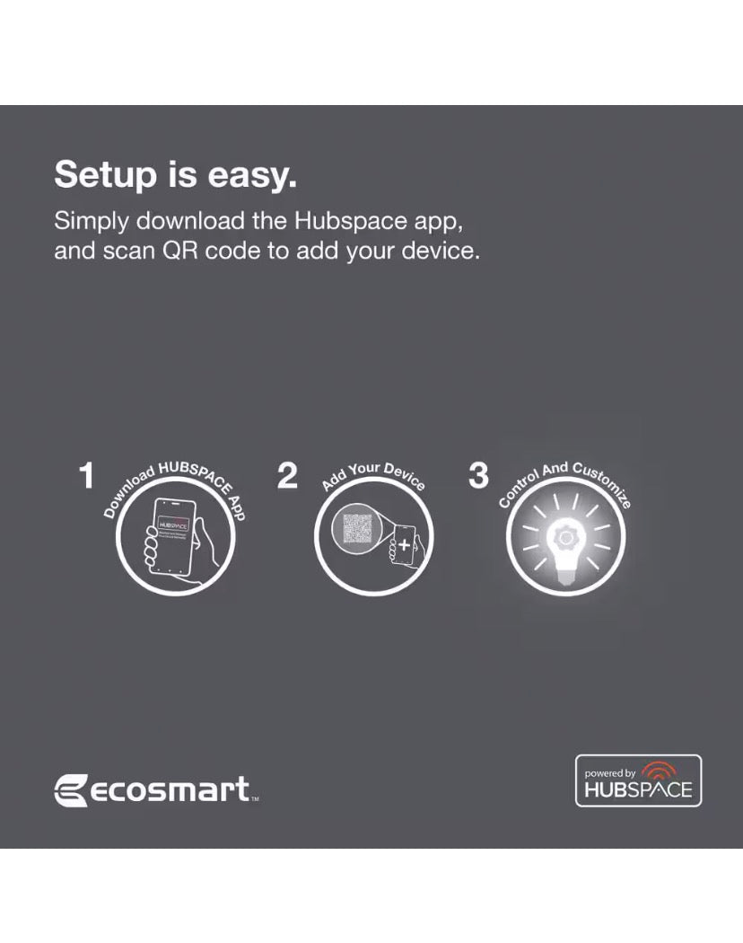 12in. Plug-In and Direct Wire RGBWIC Dynamic Color White Integrated LED Linkable Under Cabinet Light Powered by Hubspace
