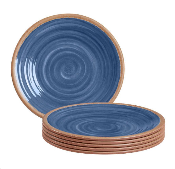 Azria Melamine Salad Plates in Laguna Blue (Set of 6)