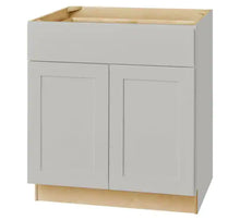 Load image into Gallery viewer, Avondale Shaker Dove Gray Quick Assemble Plywood 30 in Base Cabinet (30 in W x 24 in D x 34.5 in H)

