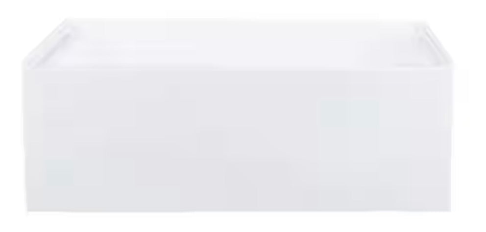 Voltaire 54 in. x 30 in. Acrylic White, Alcove, Integral Armrest, Left-Hand Drain, Apron Rectangular Bathtub in White