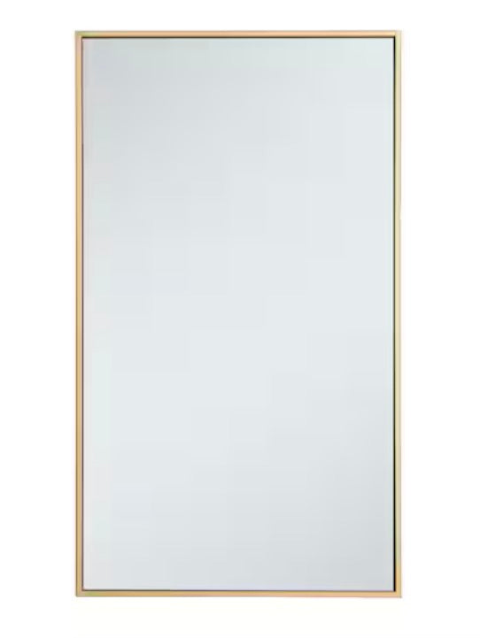 Brass 20 in. W x 36 in. H Rectangle Vanity Mirror