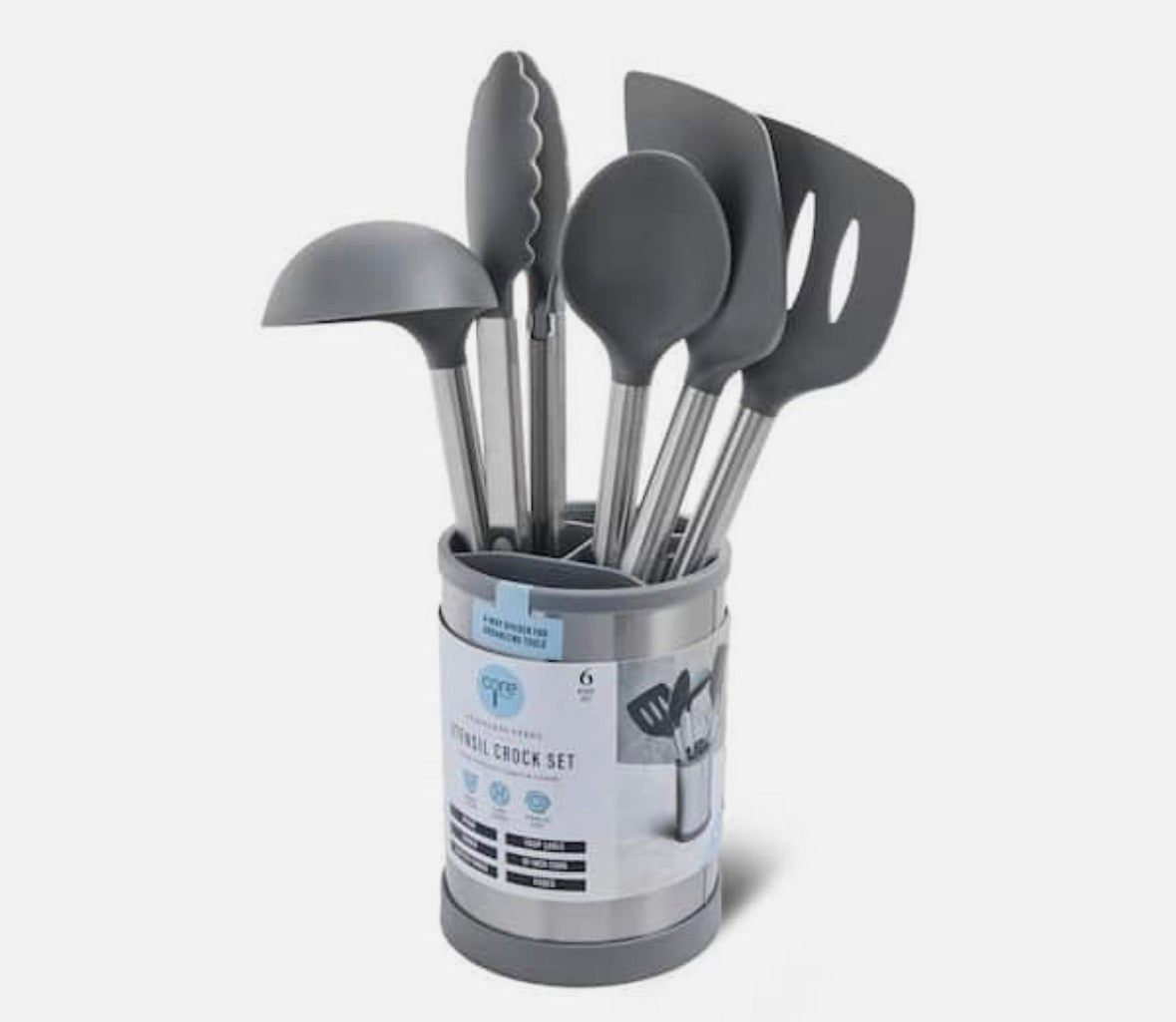 Core Kitchen 6pc Utensil Set in Grey