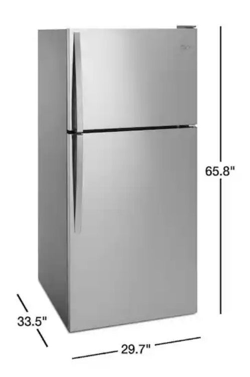 Whirlpool 18.2 cu. ft. Top Freezer Refrigerator in Monochromatic Stainless Steel