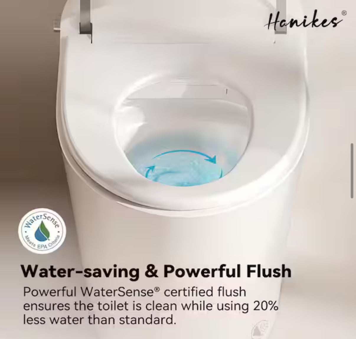 1-Piece 1/1.27 GPF High Efficiency Dual Flush Elongated Toilet in White with Heated Seat and Slow-Close, Seat Included