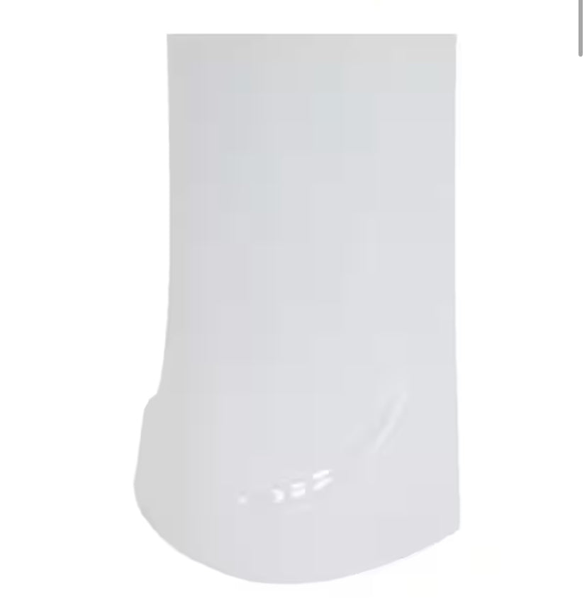 Shelburne/Petite 6.7 in. D x 9 in. W Round Pedestal Sink Base in White