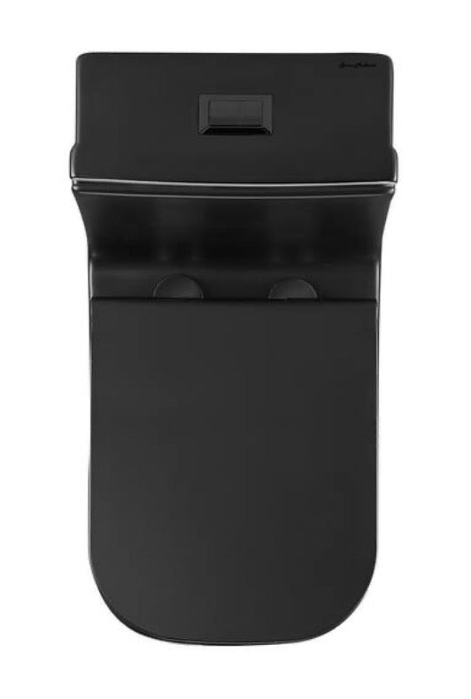 Concorde One-Piece 1.6 GPF Dual Flush Square Toilet in Black