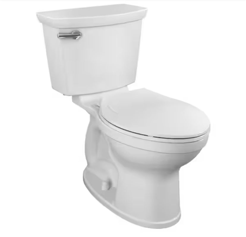 Champion Tall Height 2-Piece High-Efficiency 1.28 GPF Single Flush Elongated Toilet in White Seat Included