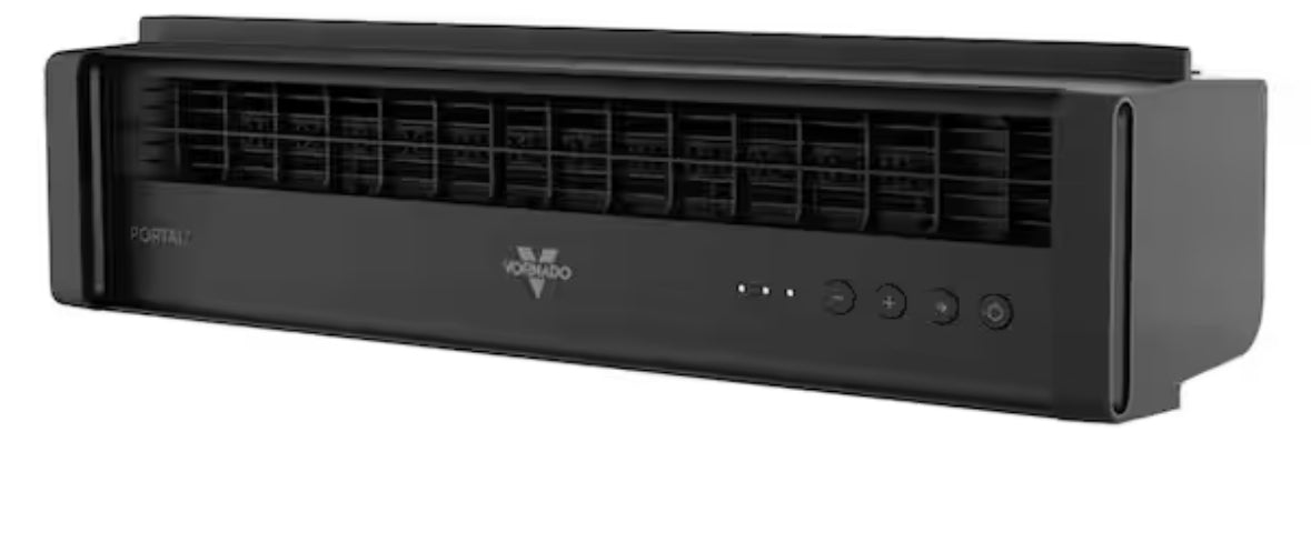 Portal 6.58 in. 3-Fan Speeds Window Fan in black with Reversible Exhaust Mode, Weather Resistant