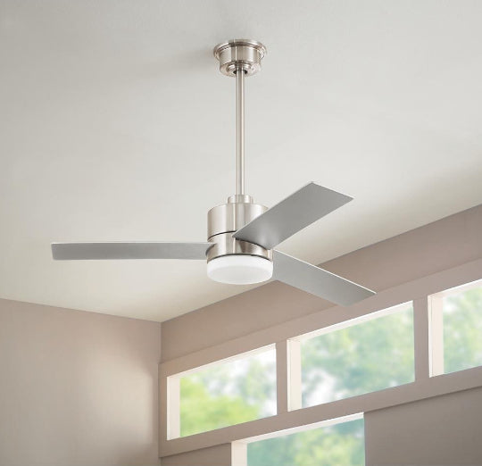 Madison 52 in. Integrated LED Brushed Nickel Ceiling Fan with Light and Remote Control with Color Changing Technology