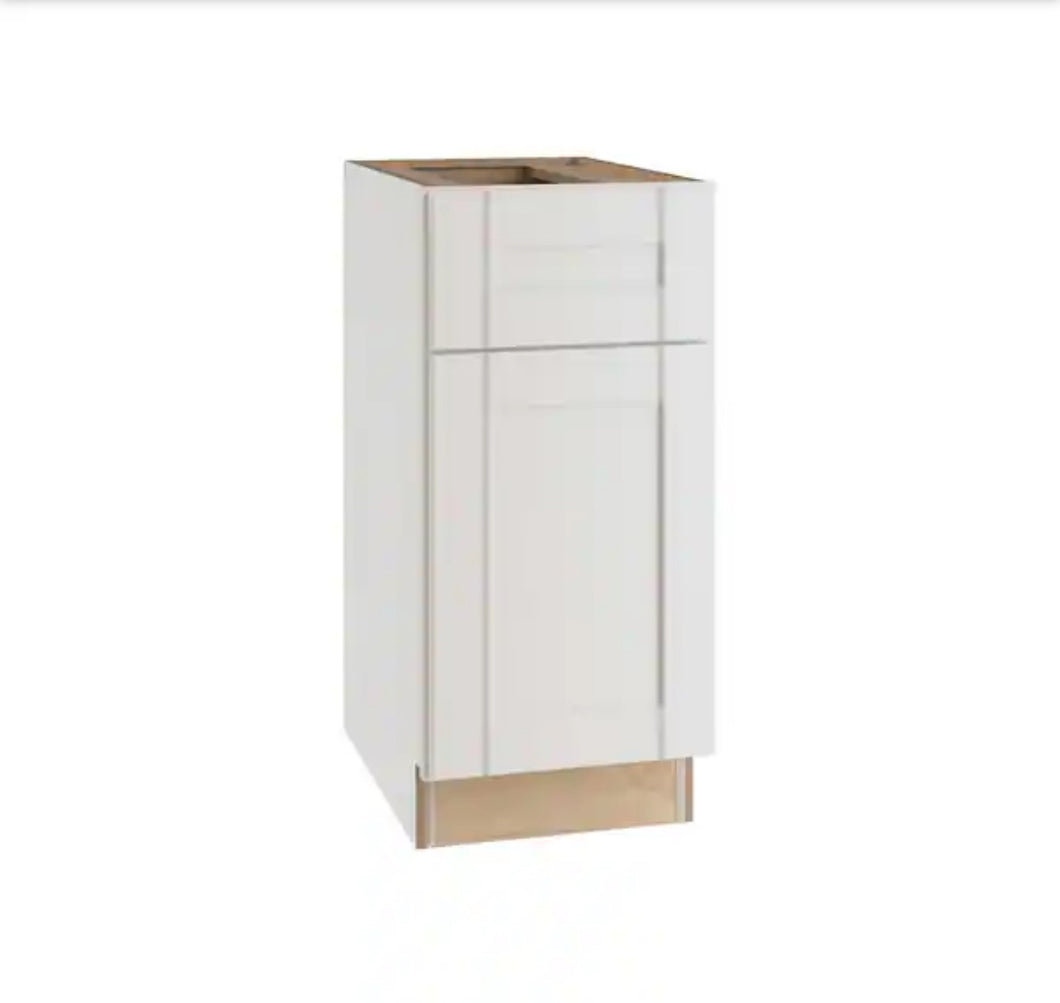 Richmond Verona White Plywood Shaker Ready to Assemble Base Kitchen Cabinet with Soft Close 21 in.x 34.5 in. x 24 in