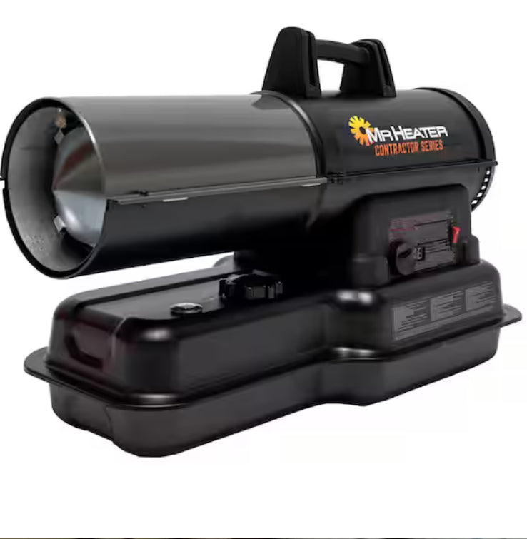 Contractor Series 80,000 BTU Black Forced Air Kerosene/Diesel Indoor/Outdoor Space Heater with Thermostat