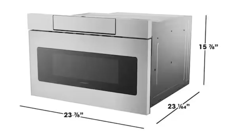1.2 cu. ft. 24 in. Microwave Drawer with Concealed Controls, Built-In Stainless Steel with Sensor Cooking