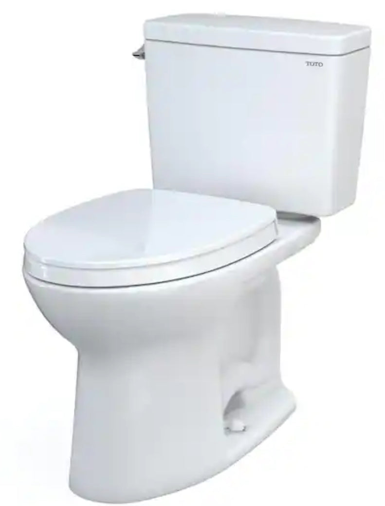 Drake 2-Piece 1.6 GPF Single Flush Elongated ADA Comfort Height Toilet in Cotton White, SoftClose Seat Included